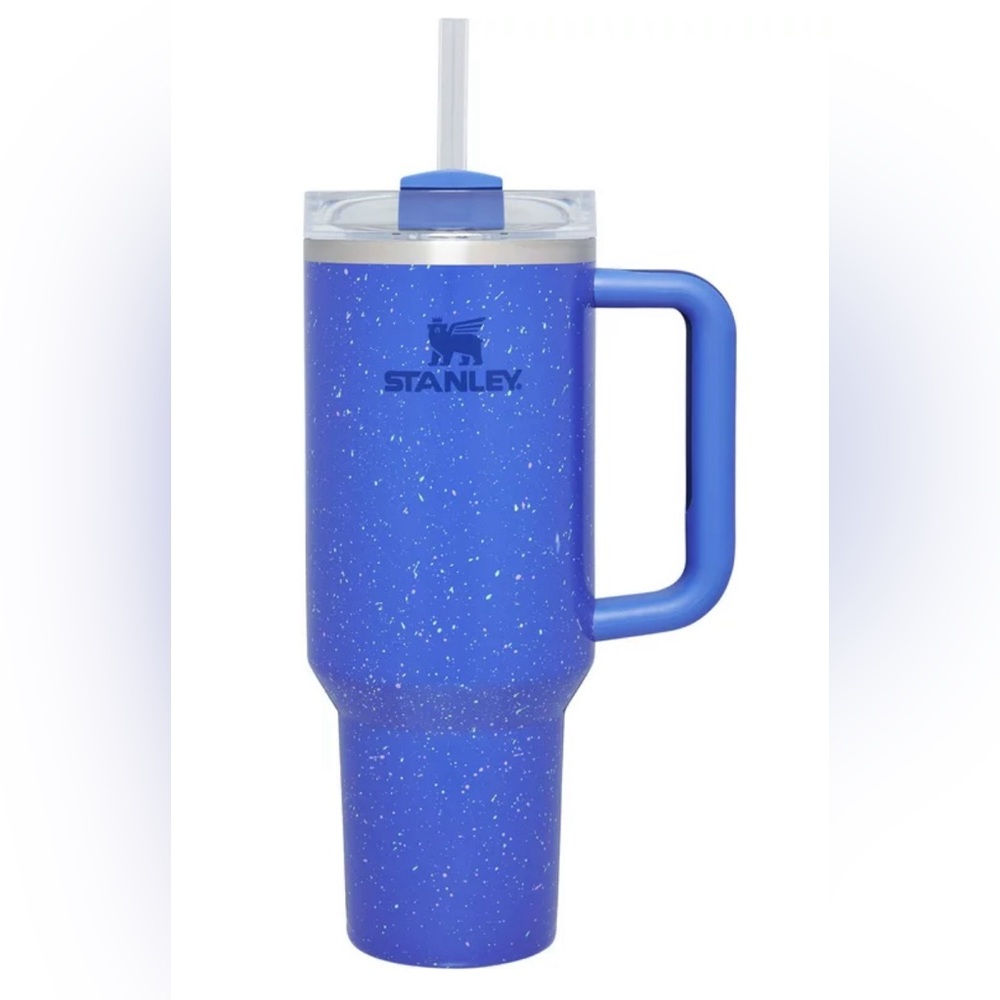 Blue Paint Splattered Stanley Cup 40oz